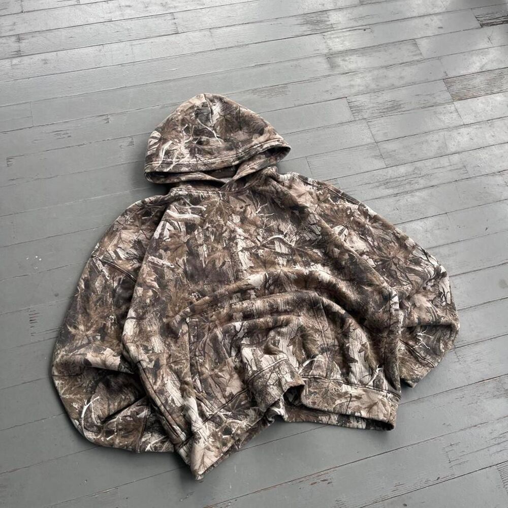 Hollister Streetwear Y2K Camo Boxy Baggy Hoodie